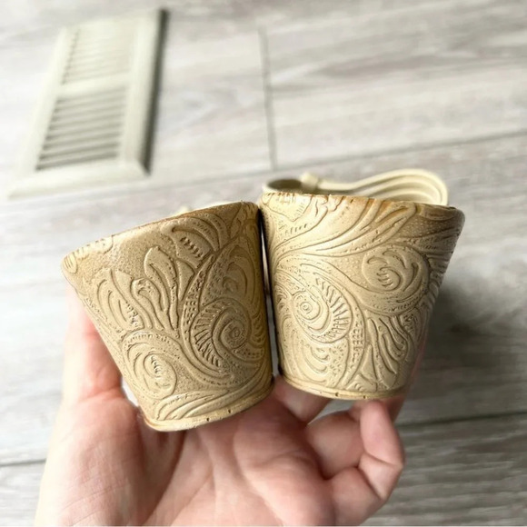 Vintage Arnold Churgin Woven Leather Platform Sandal Hand Made in Italy - Picture 6 of 15